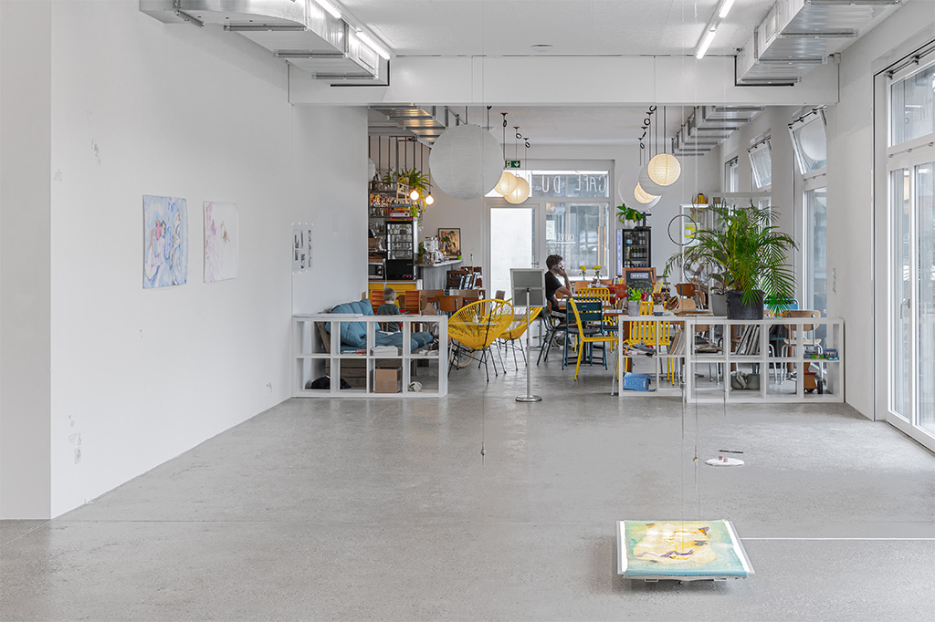 9. Exhibition View Group Show « All my loved ones like to fight » at CALM – Centre d’Art La Meute, Lausanne, 2023 / Photo: Théo Dufloo / Courtesy: the artists and CALM – Centre d’Art La Meute