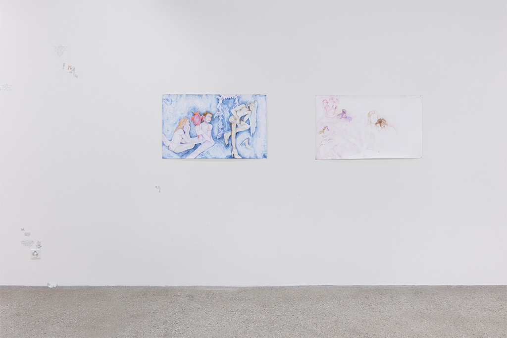 11. Exhibition View Group Show « All my loved ones like to fight; view on Luca Frati, Please, be tender, 2023 » at CALM – Centre d’Art La Meute, Lausanne, 2023 / Photo: Théo Dufloo / Courtesy: the artists and CALM – Centre d’Art La Meute