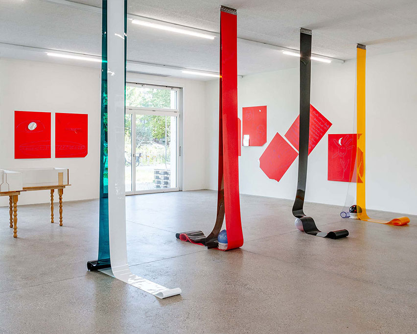 4. Vue d’exposition « Our Labor, Our Passion, Our Love », CALM – Centre d’Art La Meute,
          Lausanne, Suisse, 2024 / Photo: Théo Dufloo / Courtoisie des artiste·x·s et CALM – Centre
          d’Art La Meute.