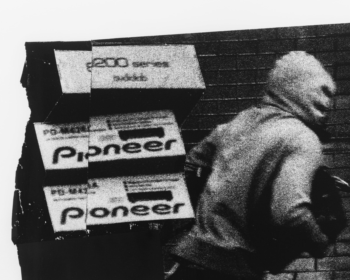 Élise Gagnebin-de Bons, <em>Pioneer</em>, détail, 2019, impression et peinture au spray, 98 x 68 cm, Collection d’art de la Ville de Lausanne, photo : Théo Dufloo.