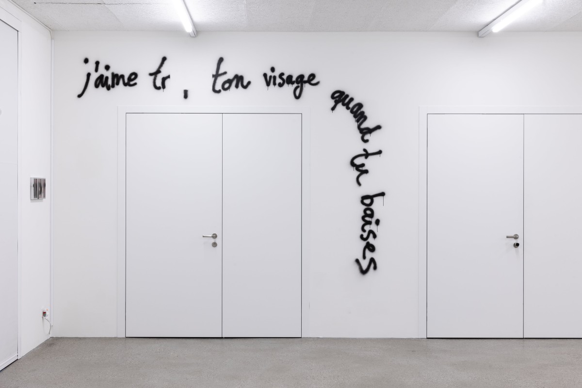 Mahalia Taje Giotto, <em>Existential Boner</em>, 2023, photographies et graffiti, dimensions variables, photo : Théo Dufloo.