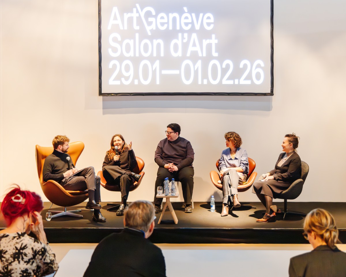 (g. à d.) Jean-Rodolphe Petter, iLiana Fokianaki, Théo-Mario Coppola, Andrea Rodriguez Novoa et Maya Stephani Kazoun. Photo : Théo Dufloo.