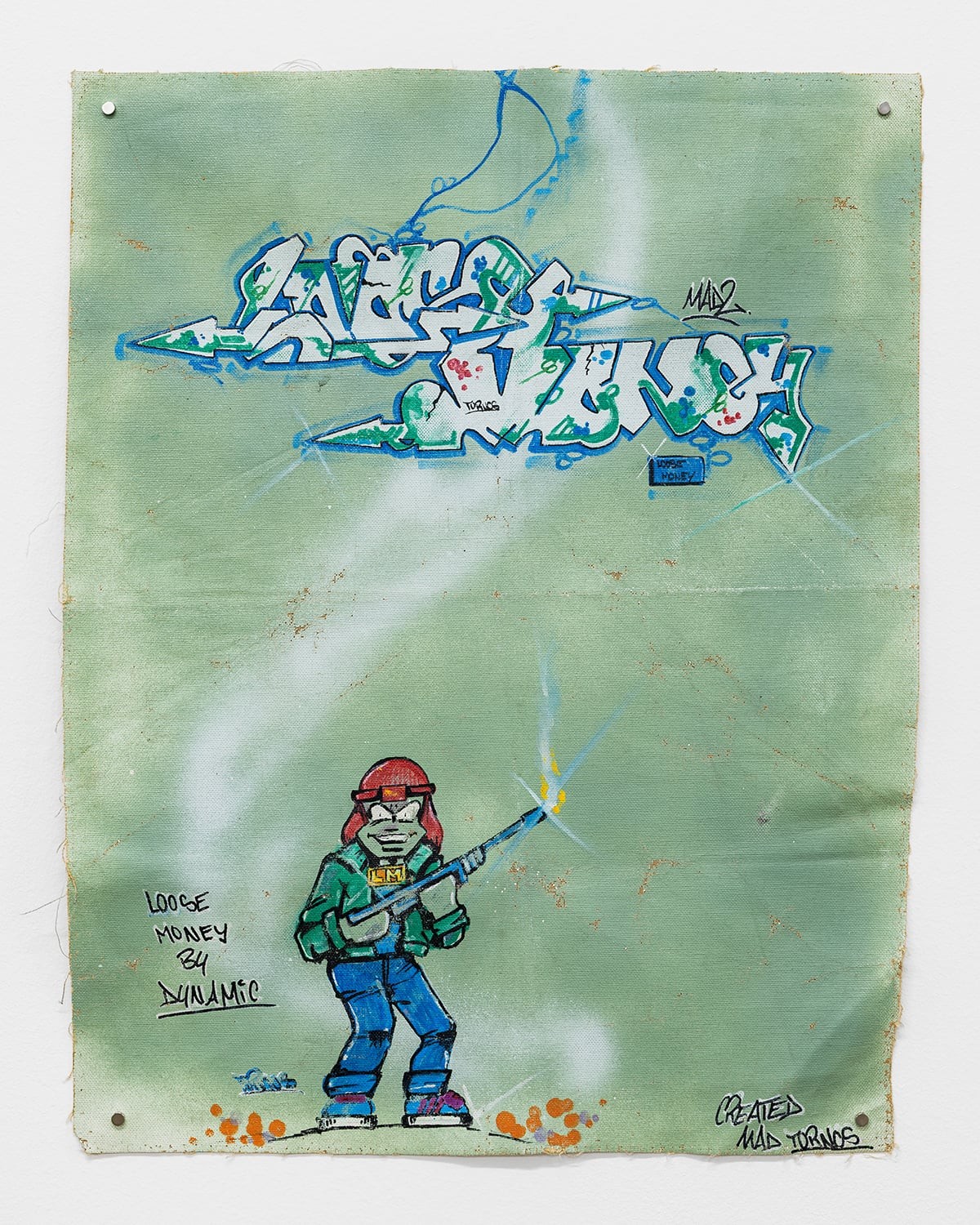 Sena, <em>Loose Money</em>, acrylique sur toile, 36 x 49 cm, 1986, photo : Théo Dufloo.